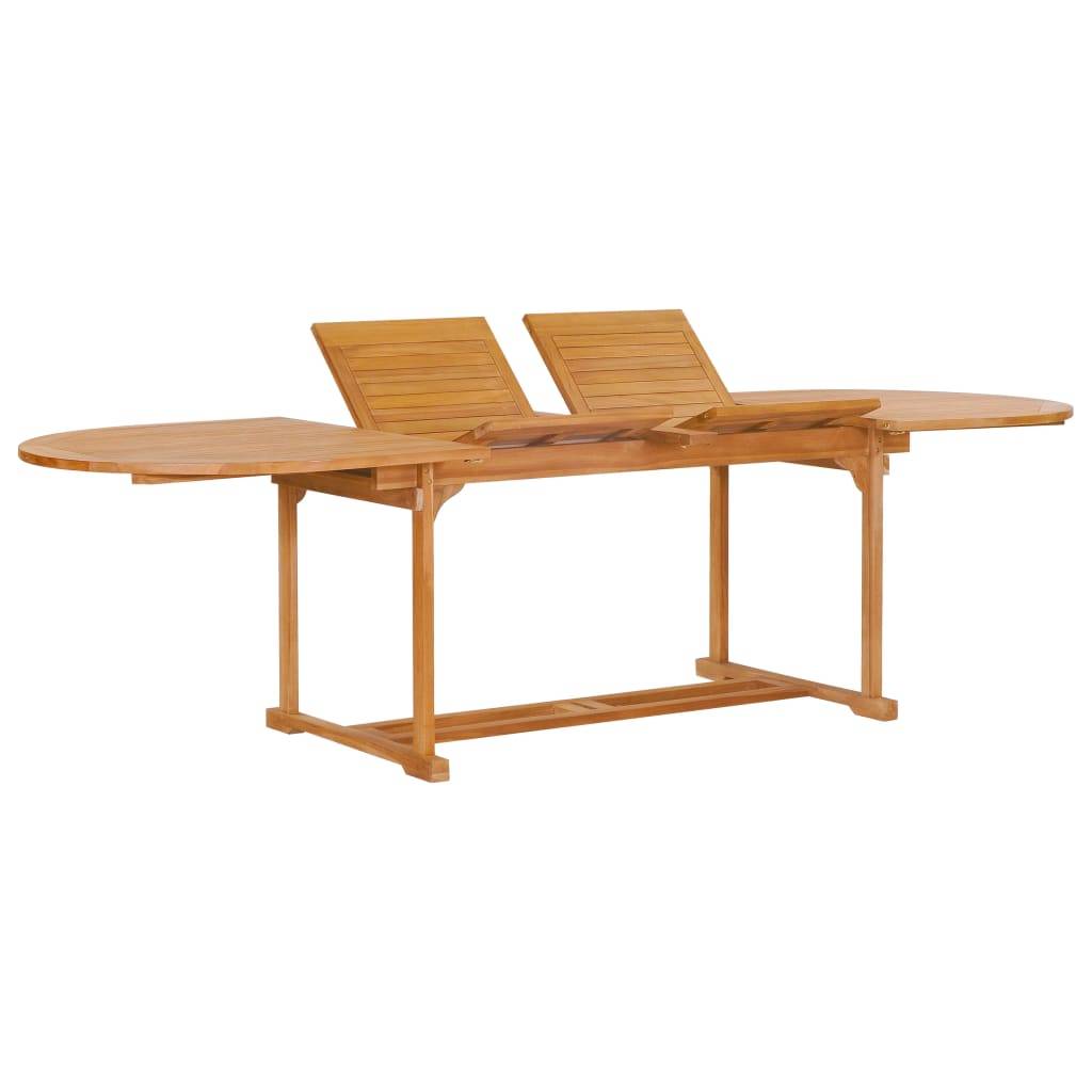 Helloshop26 - Salon de jardin meuble d'extérieur ensemble de mobilier 9 pièces bois de teck massif - Image 2