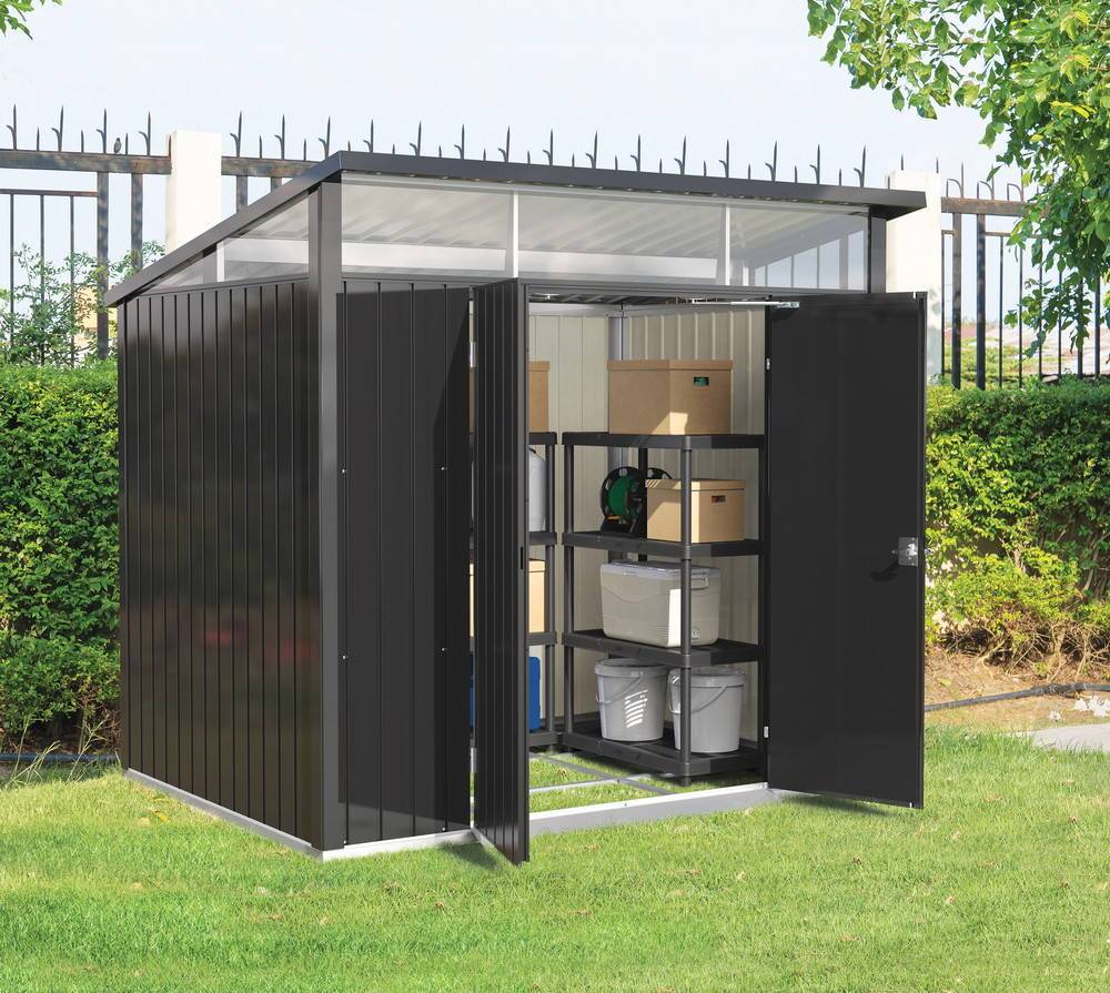Duramax - Abri de jardin métal MODERN - 4,45m² - Mono pente - Anthracite - Duramax - Image 2