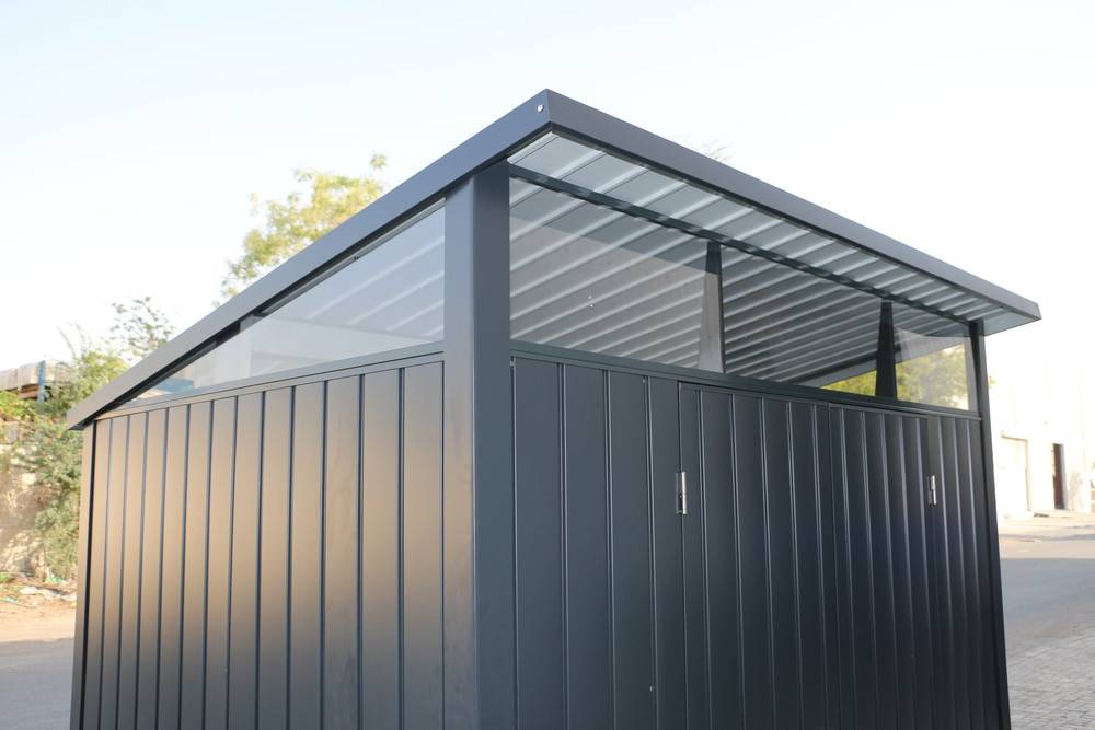 Duramax - Abri de jardin métal MODERN - 4,45m² - Mono pente - Anthracite - Duramax - Image 5