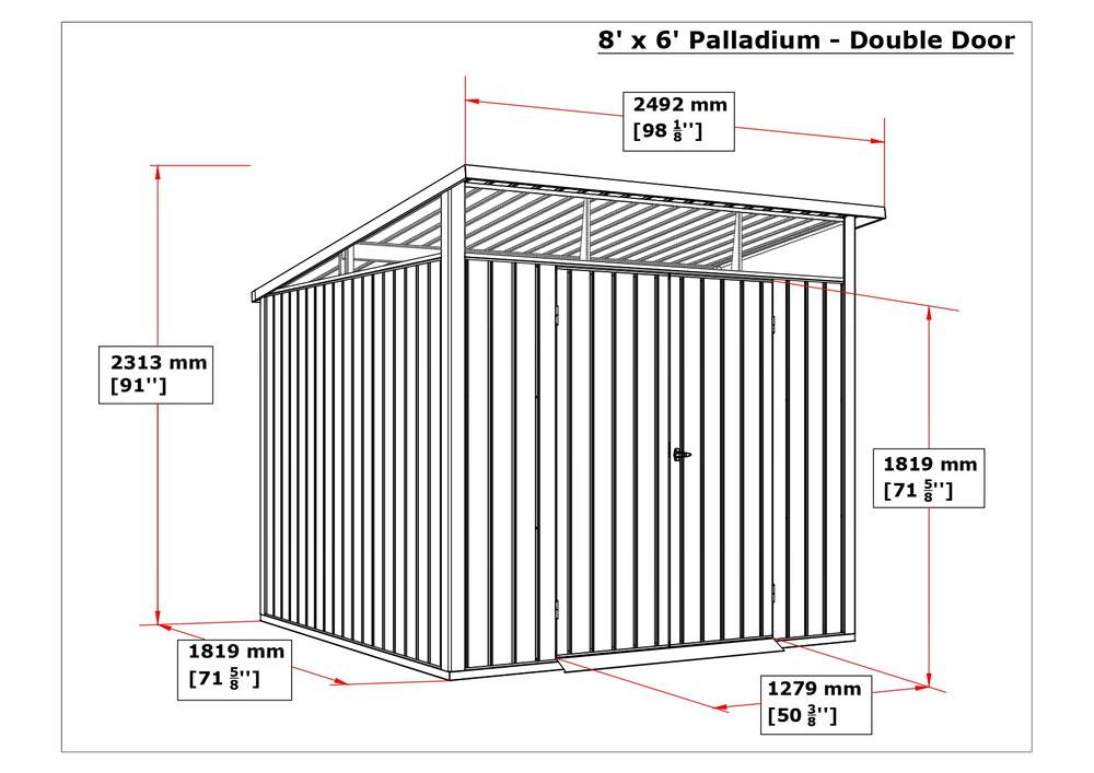Duramax - Abri de jardin métal MODERN - 4,45m² - Mono pente - Anthracite - Duramax - Image 6