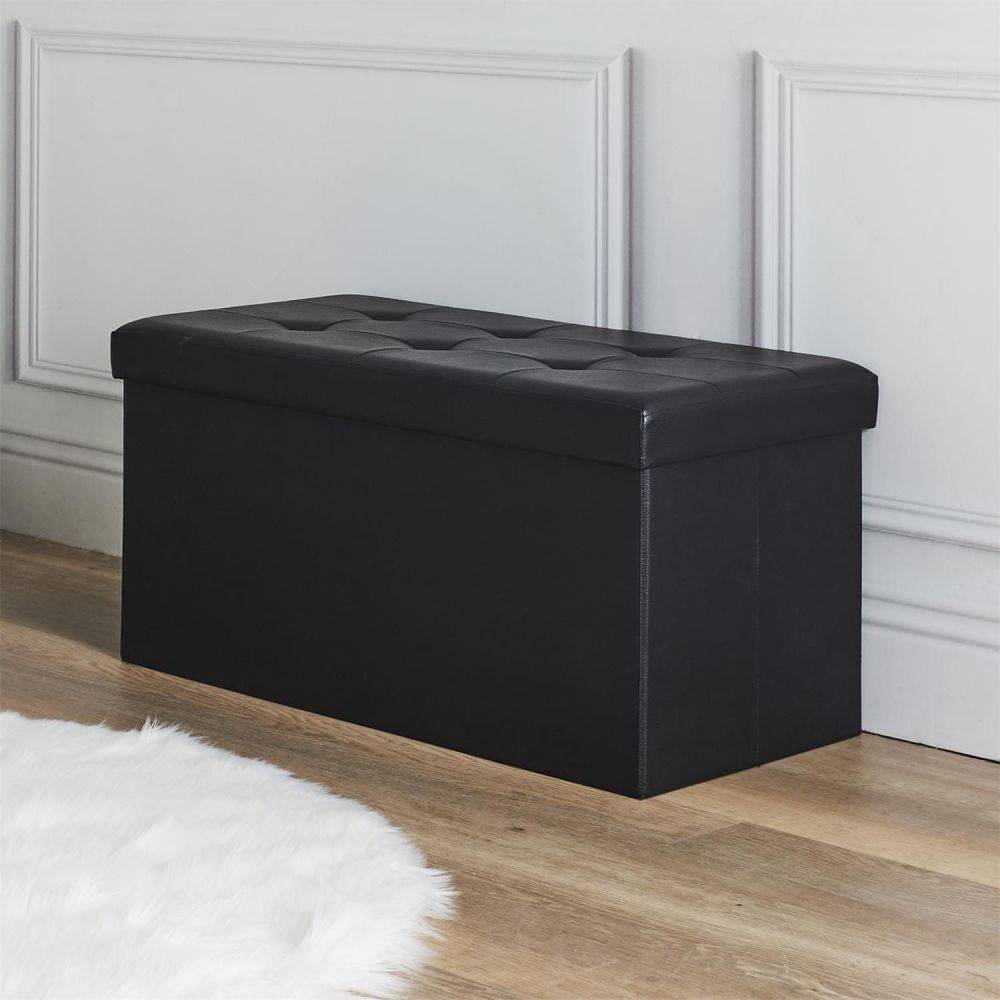 The Home Deco Factory - Banc coffre de rangement en polyuréthane Zoé - Image 4