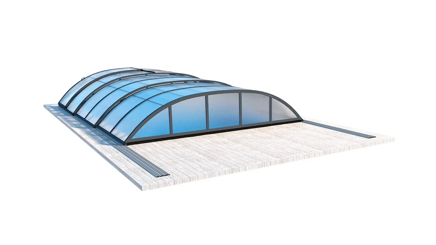 Altanka - Abri de piscine Horizon - 8,61x4,62 m - polycarbonate alvéolaire 8 mm - Couleur Ral7016 Graphite - ECO205 - Image 3