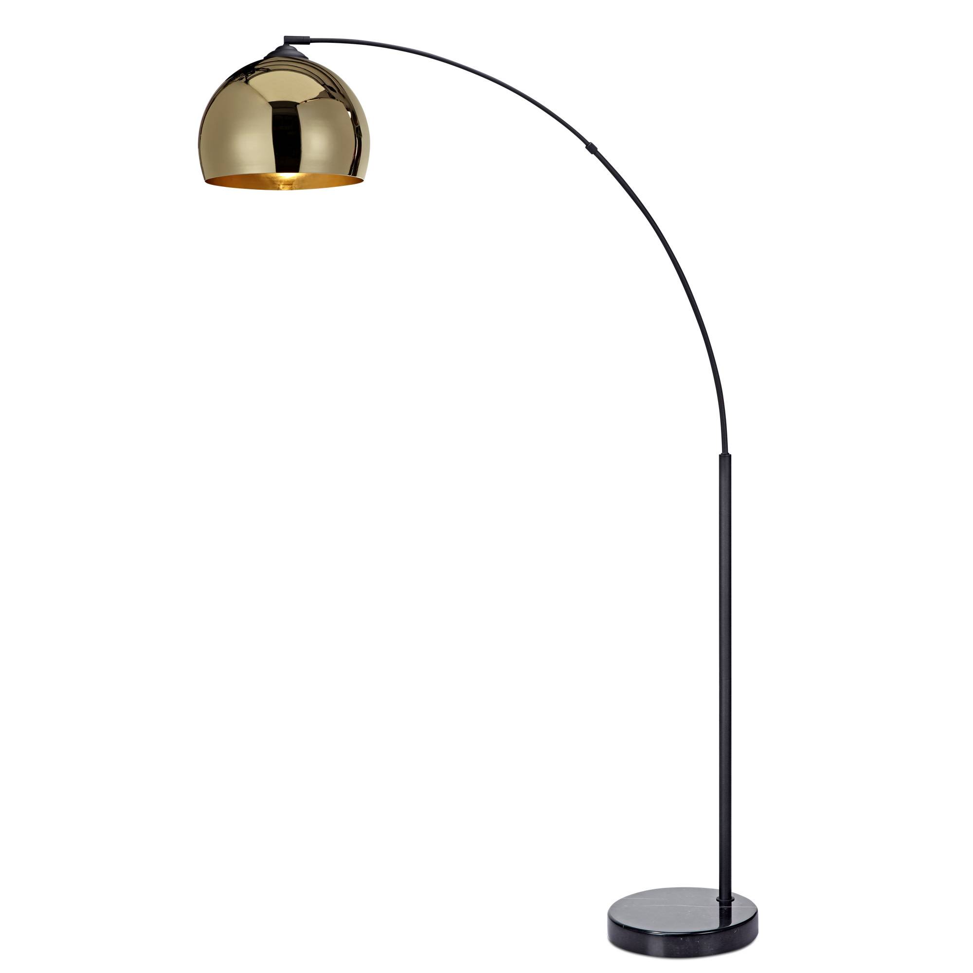 Teamson Home - Lampadaire courbé en métal doré avec abat-jour cloche Teamson Home - Image 2