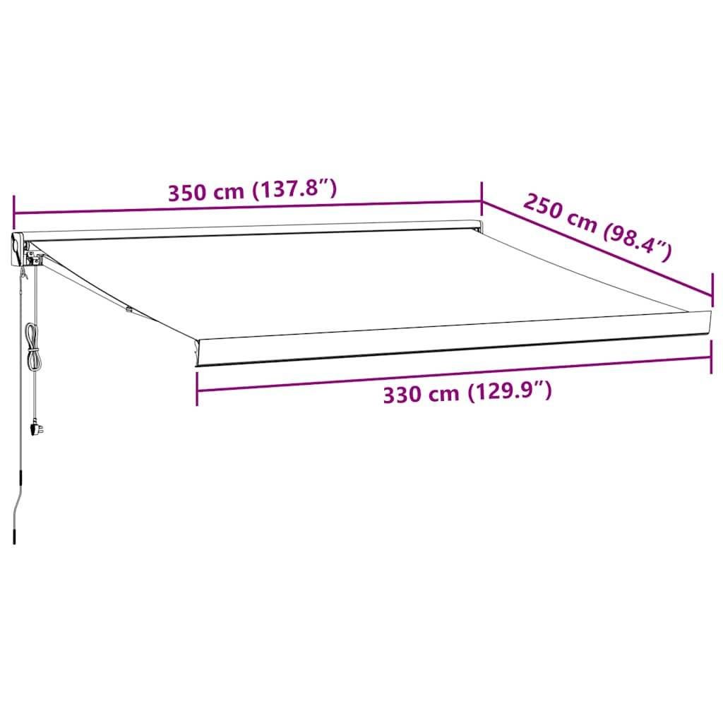 Store banne  Prolenta Blanc  350 X 250 cm  - P95083B - Image 10