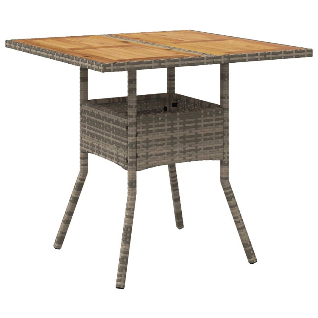 Vidaxl - Ensemble à manger de jardin et coussins 3 pcs-Salons de jardin gris rotin acacia 195040 - Image 4