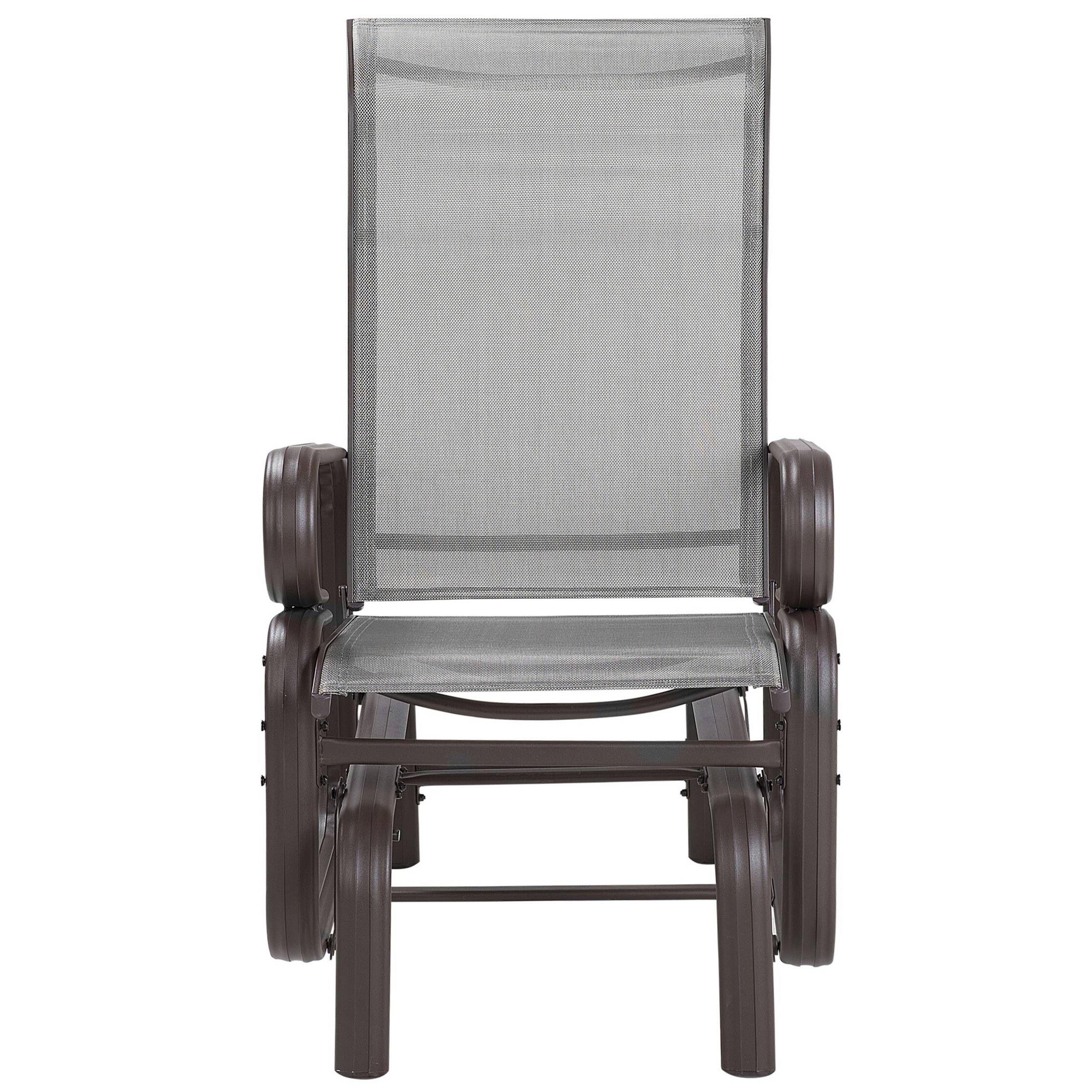 Beliani - Fauteuil Aluminium Marron/gris BORGIO - Beliani - Image 5