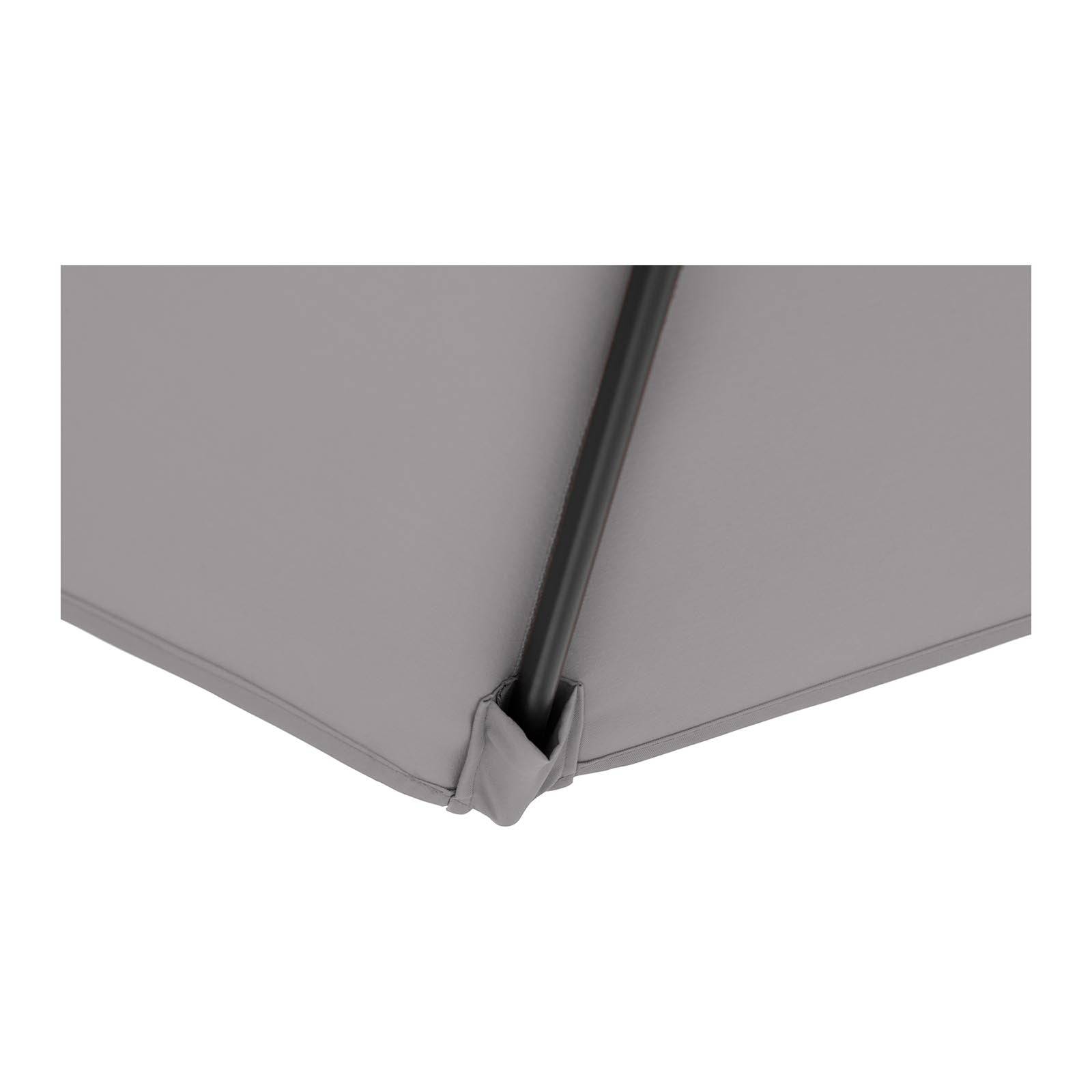 Parasol déporté rond diamètre 300 cm inclinable et pivotant gris foncé - Image 6