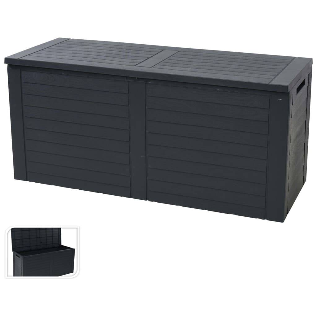 Coffre boîte de rangement coussins de jardin 240 litres anthracite - Image 2