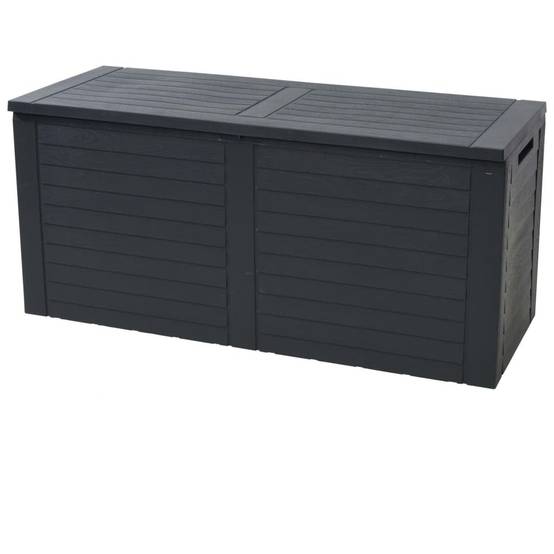 Coffre boîte de rangement coussins de jardin 240 litres anthracite - Image 1