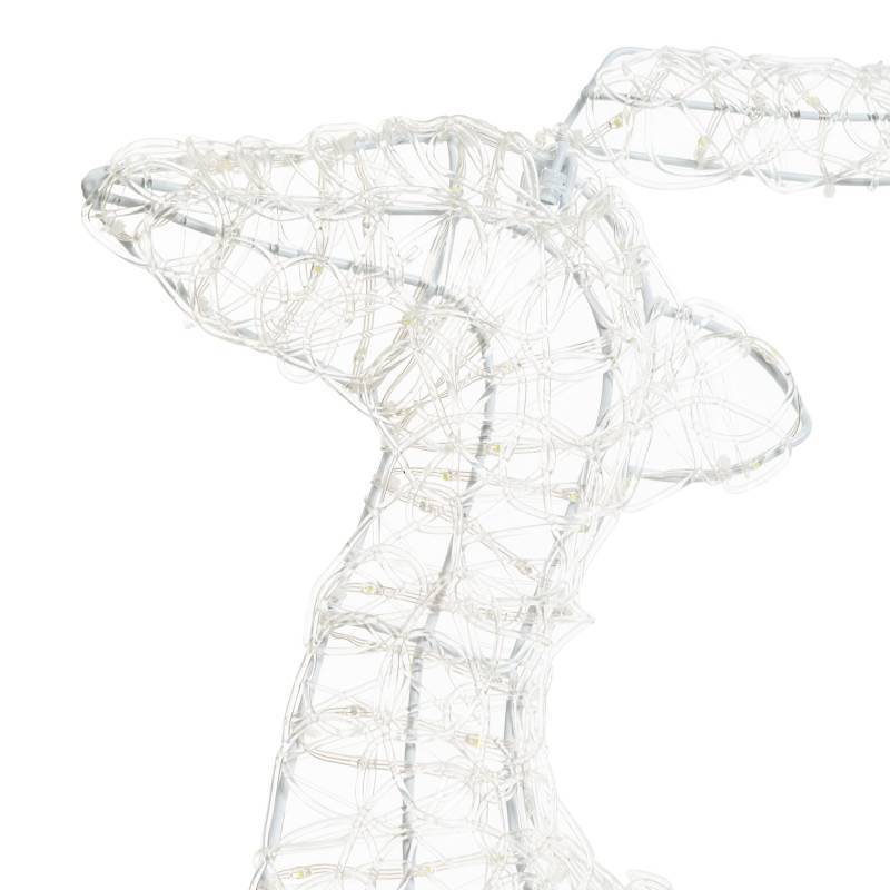 Lotti - Renne lumineux 2D Acrylique au Galop H80cm 200 Led blanc froid fixe 31V Lotti - Image 6