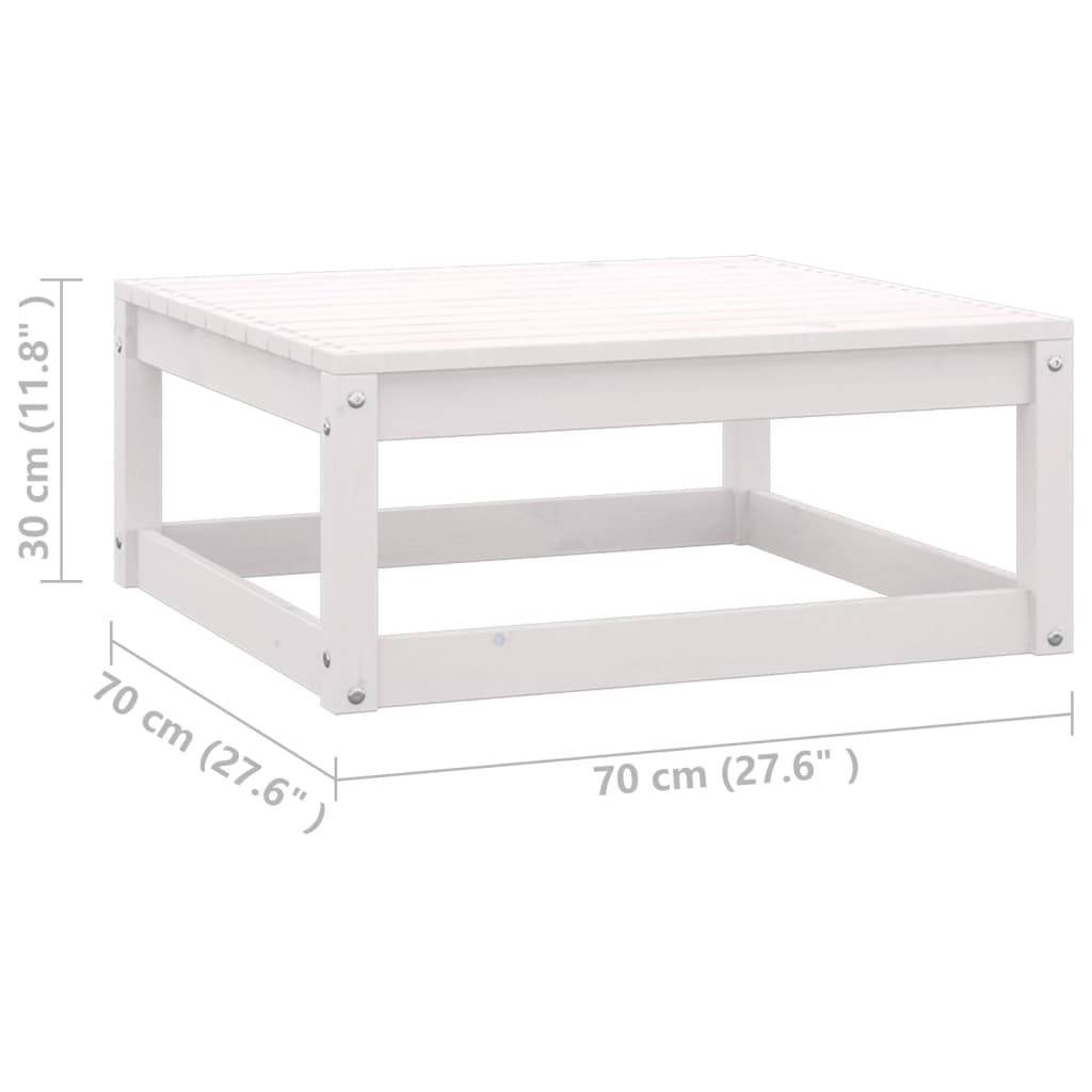 Helloshop26 - Salon de jardin meuble d'extérieur ensemble de mobilier 11 pièces avec coussins blanc bois de pin massif - Image 8