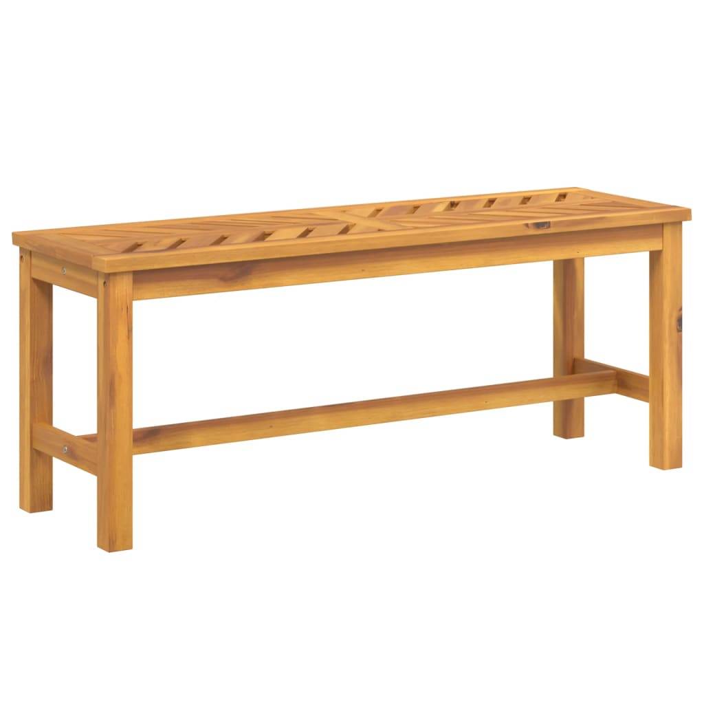 Helloshop26 - Banc de jardin meuble de patio d'extérieur terrasse 110 x 35 x 45 cm bois massif d'acacia - Image 1