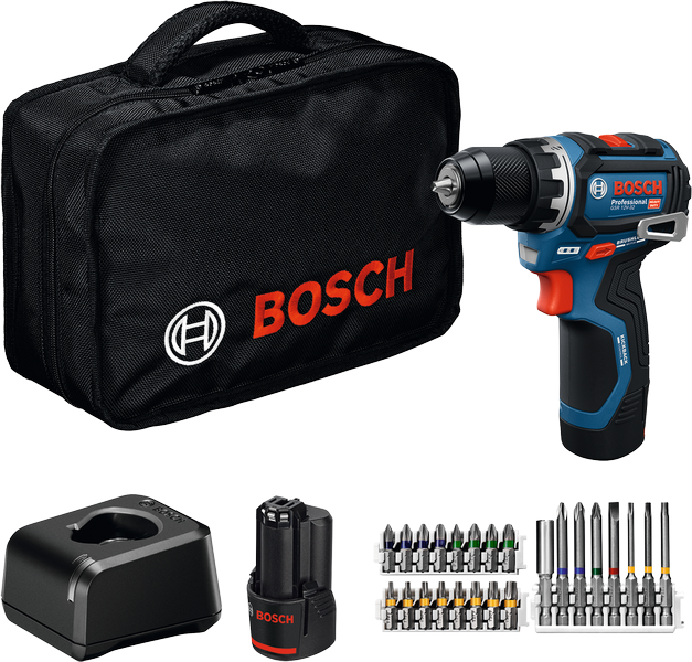 Bosch - Perceuse-visseuse 12V 2Ah GSR 12V-32 + Set de 24 accessoires | 06019N7006 - Bosch - Image 1