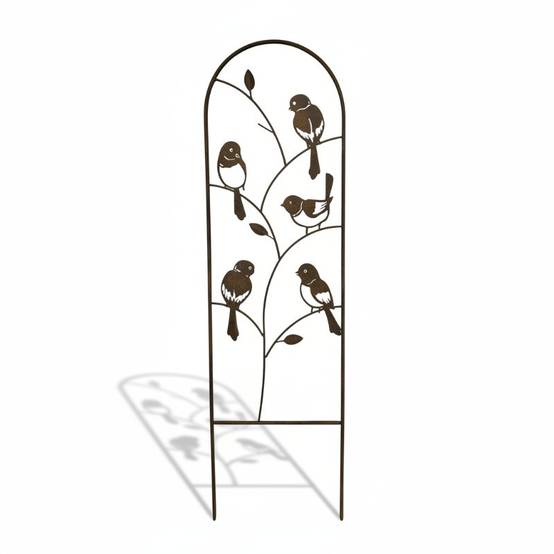 La Grande Prairie - Treillage oiseaux fer marron 1x25x88cm - Image 1