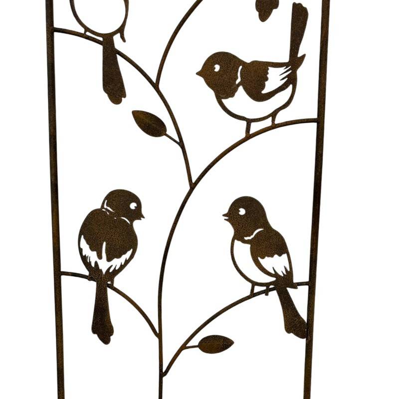 La Grande Prairie - Treillage oiseaux fer marron 1x25x88cm - Image 4