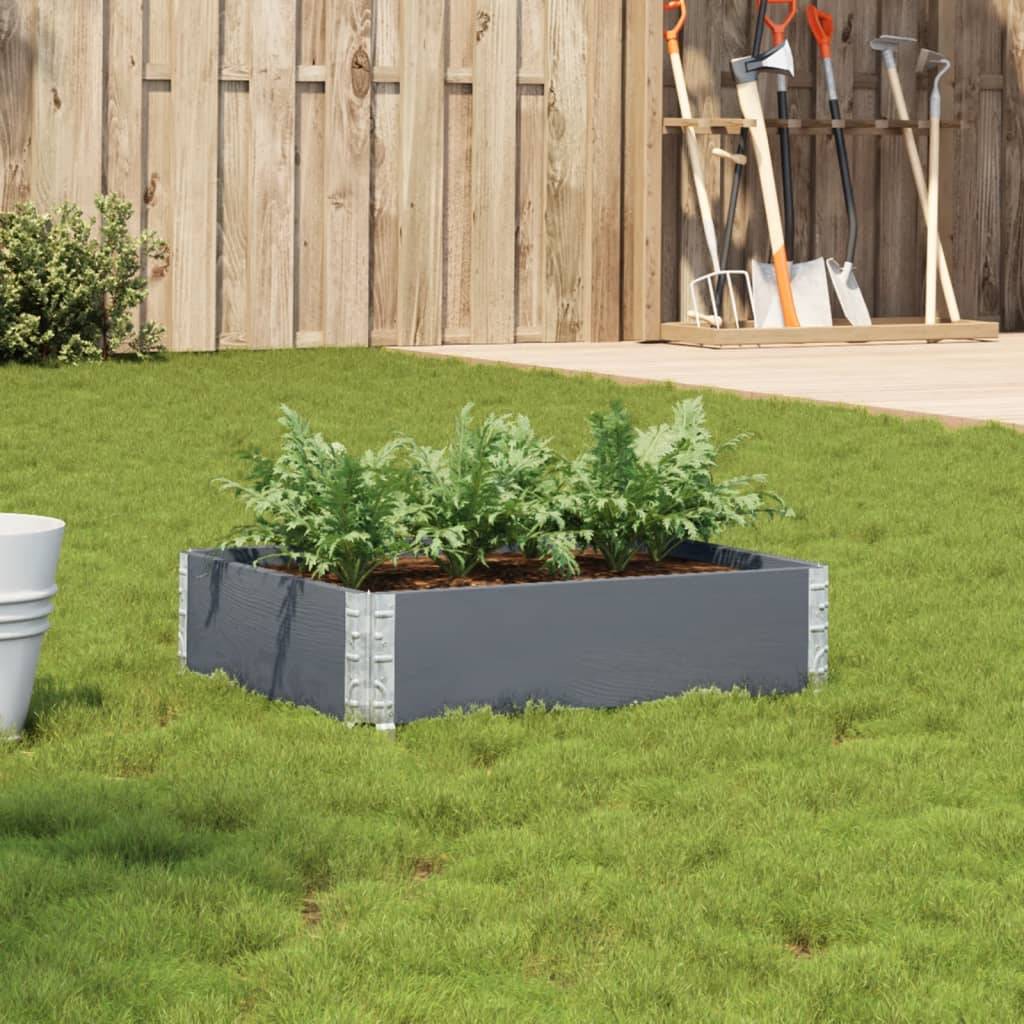 Jardinière bois de pin gris 80 x 60 x 21.5 cm - PANGIVO - Image 1