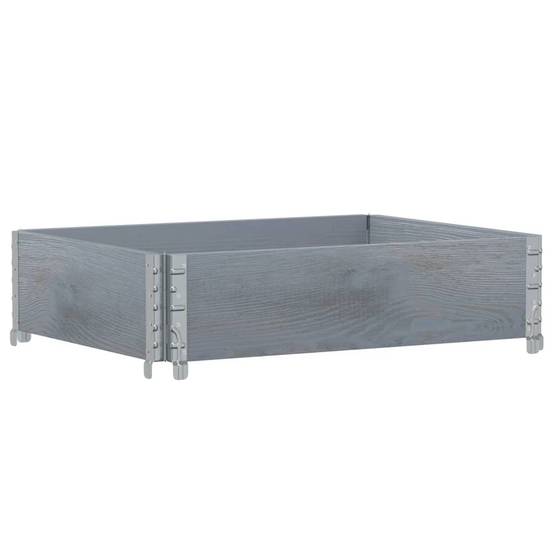 Jardinière bois de pin gris 80 x 60 x 21.5 cm - PANGIVO - Image 5