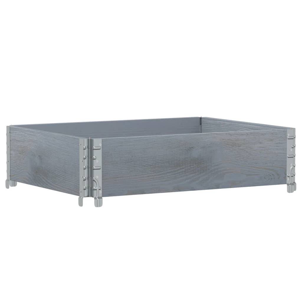 Jardinière bois de pin gris 80 x 60 x 21.5 cm - PANGIVO - Image 5