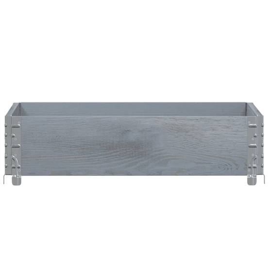 Jardinière bois de pin gris 80 x 60 x 21.5 cm - PANGIVO - Image 3