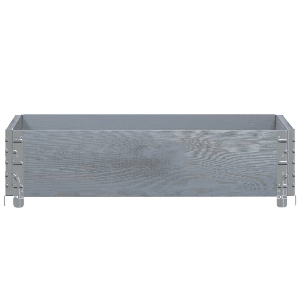 Jardinière bois de pin gris 80 x 60 x 21.5 cm - PANGIVO - Image 3