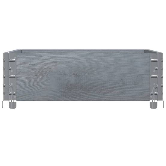 Jardinière bois de pin gris 80 x 60 x 21.5 cm - PANGIVO - Image 4