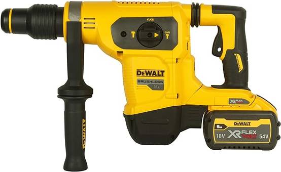 Marteau XR FLEXVOLT SDS Max - 6,0J 54V - DEWALT - avec 2 batteries 54V 9.0Ah - chargeur - coffret - DCH481X2 - Image 3
