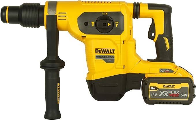 Marteau XR FLEXVOLT SDS Max - 6,0J 54V - DEWALT - avec 2 batteries 54V 9.0Ah - chargeur - coffret - DCH481X2 - Image 3