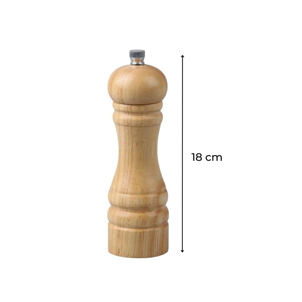 Moulin à poivre manuel couleur bois 18 cm FM Professional Divers - Image 3