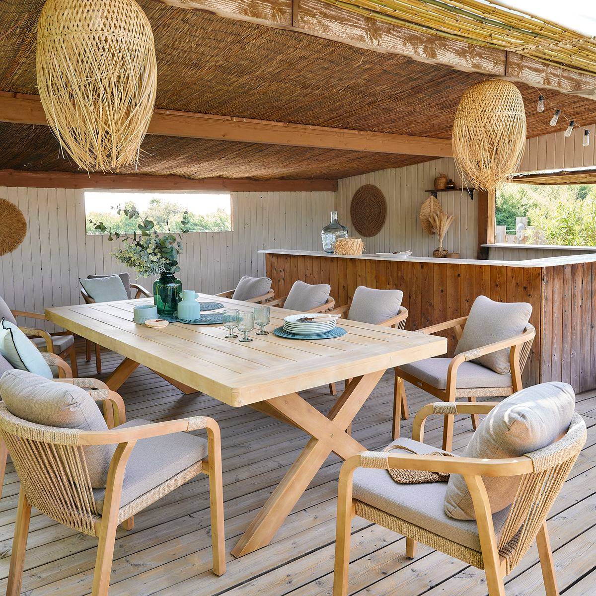 Hesperide - Table de jardin "Xenia" 10 places en acacia Hespéride - Image 6