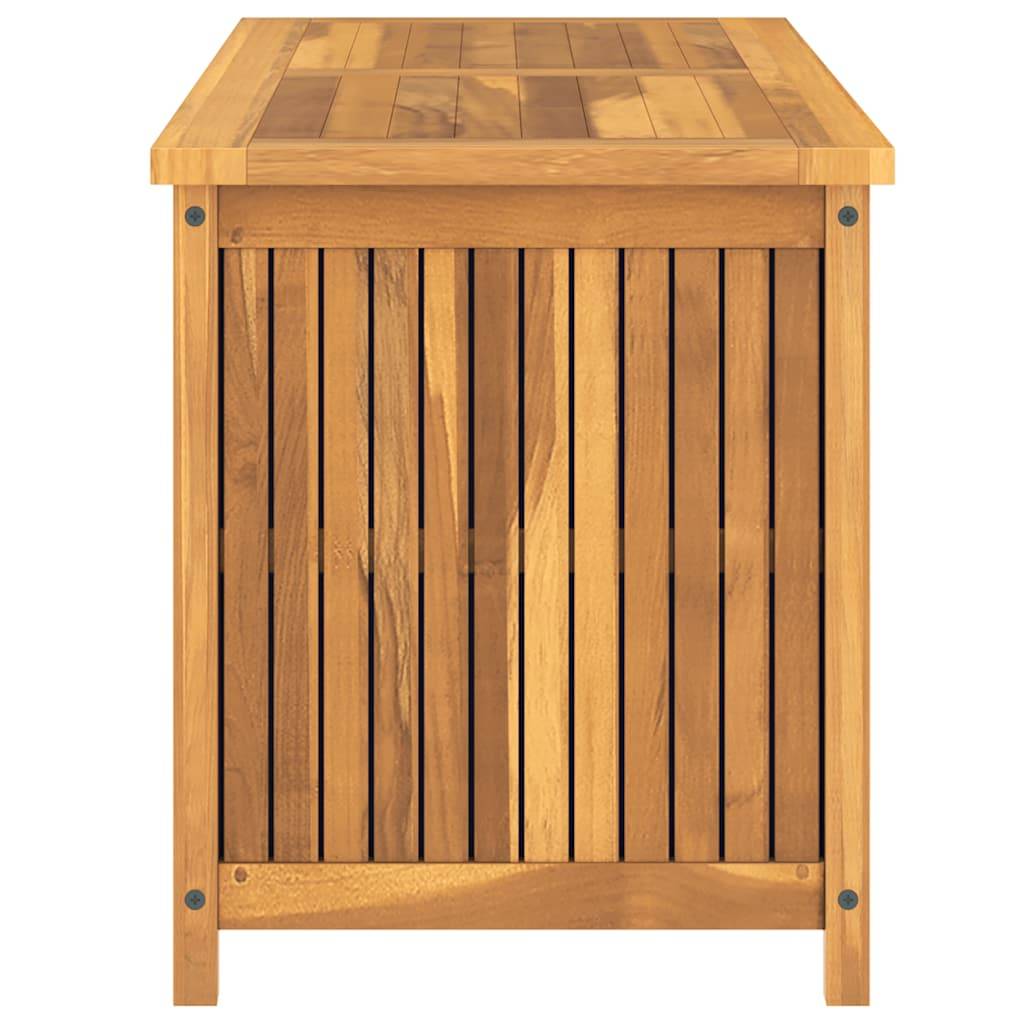 Coffre de jardin bois de teck naturel 114 x 50 x 58 cm - PANGIVO - Image 5