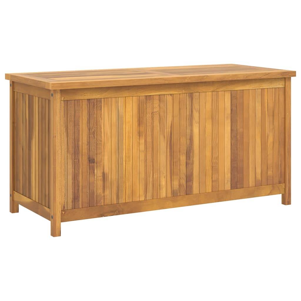 Coffre de jardin bois de teck naturel 114 x 50 x 58 cm - PANGIVO - Image 2