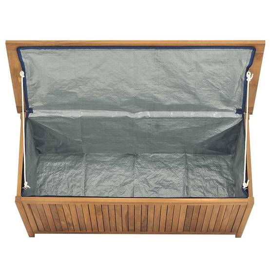 Coffre de jardin bois de teck naturel 114 x 50 x 58 cm - PANGIVO - Image 7