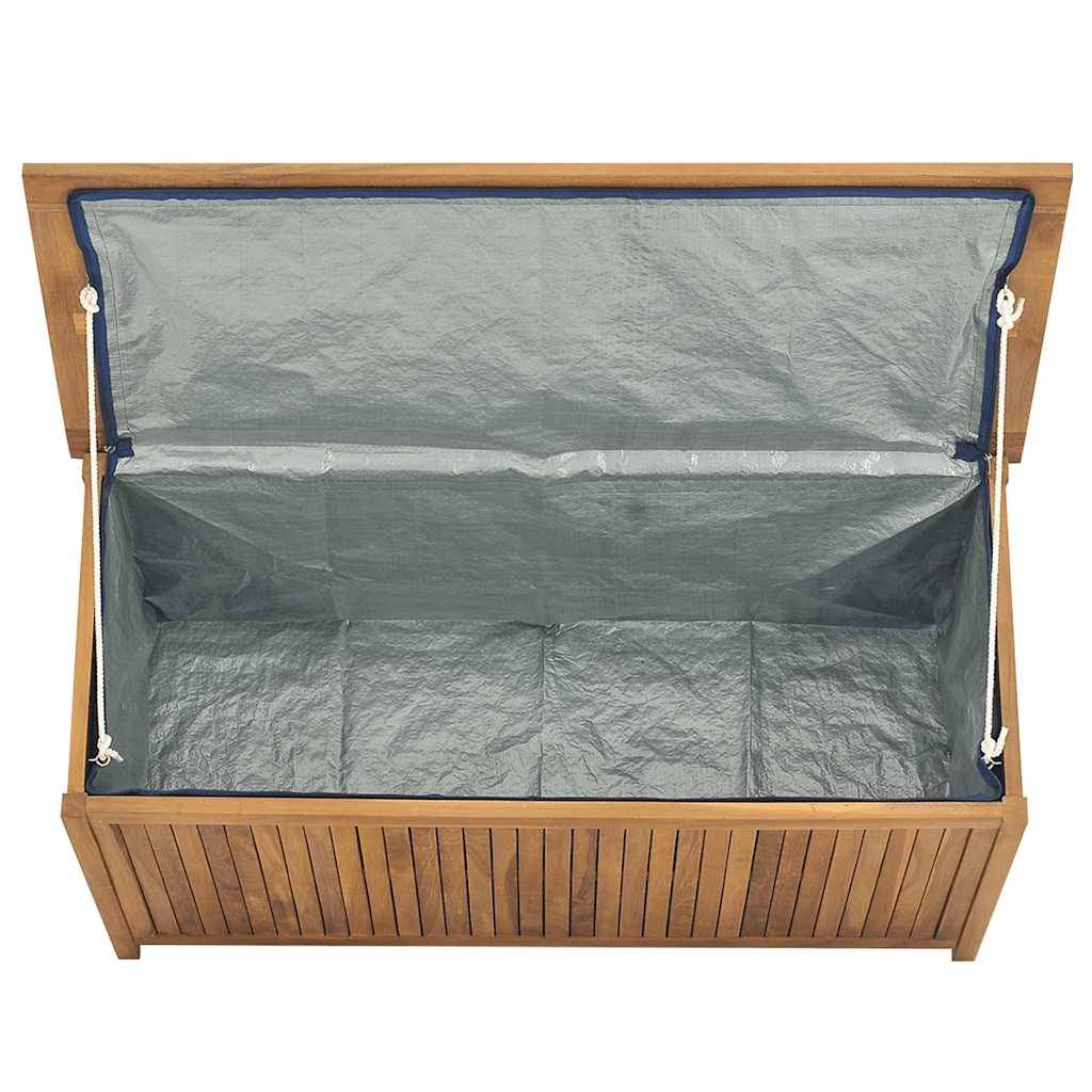 Coffre de jardin bois de teck naturel 114 x 50 x 58 cm - PANGIVO - Image 7