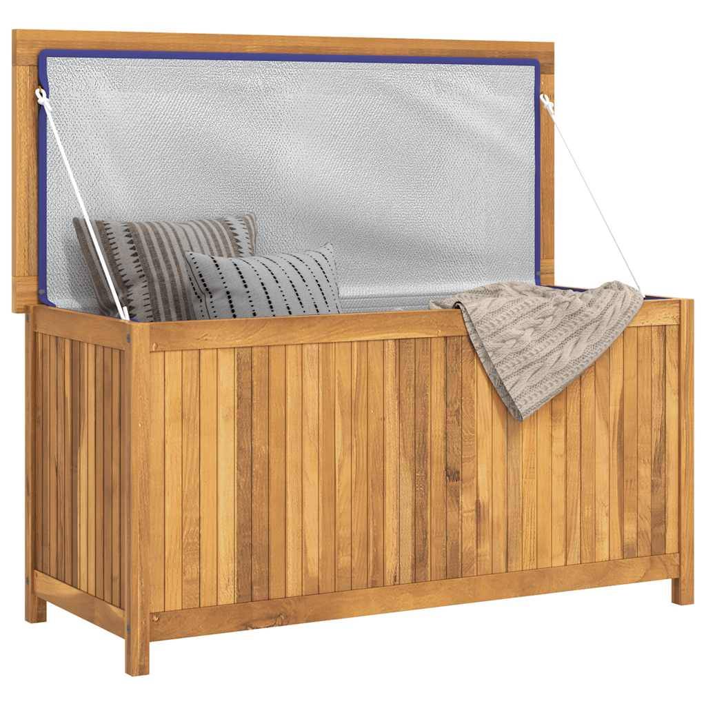 Coffre de jardin bois de teck naturel 114 x 50 x 58 cm - PANGIVO - Image 3