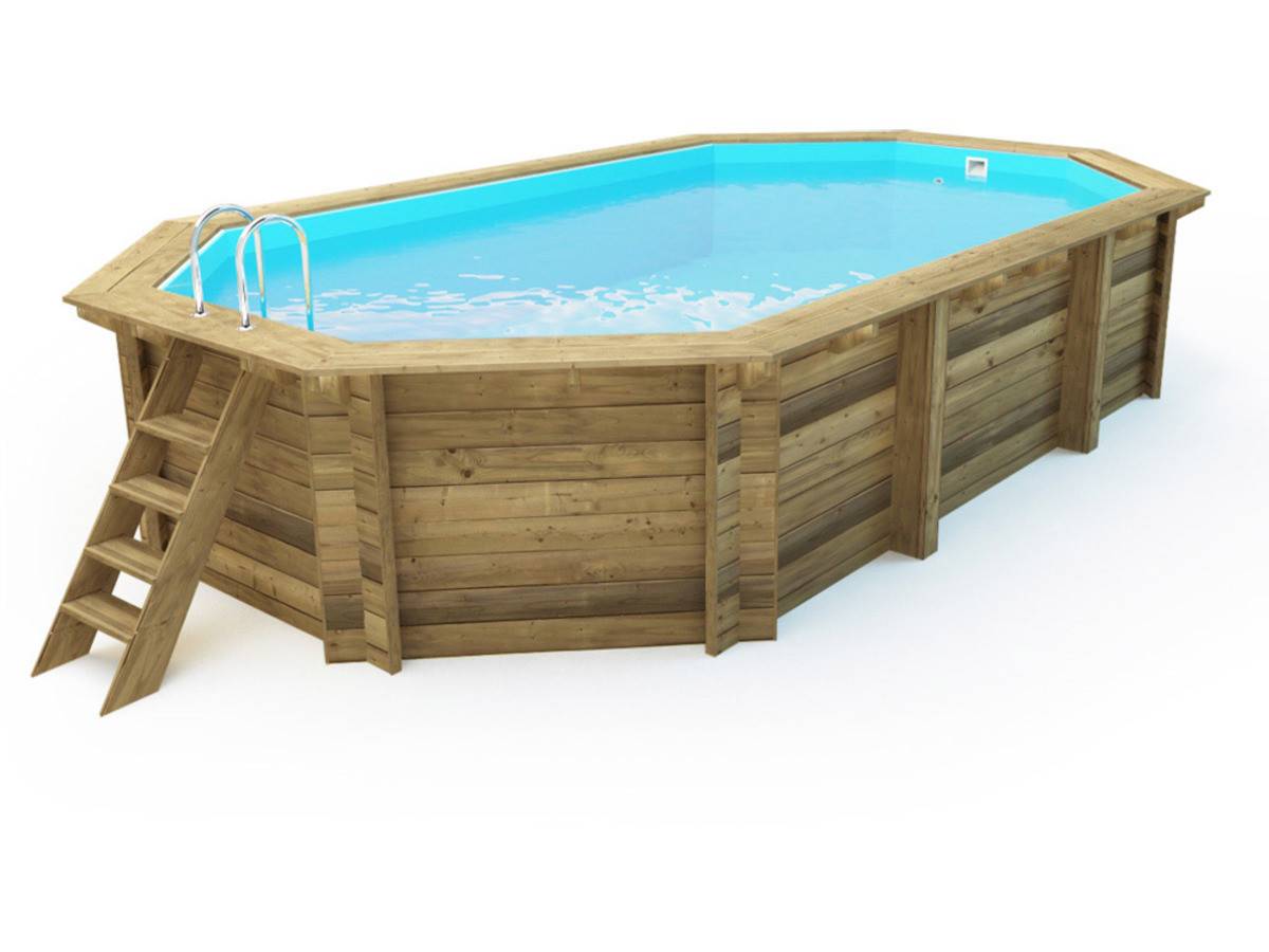 Habitat Et Jardin - Piscine Bois " Sao Paulo " - 6.57 X 4.07 X 1.20 M - Bâche à Bulles  180 µ - Bâche Hiver  280 G/m² - -habitat Et Jardin - Image 2