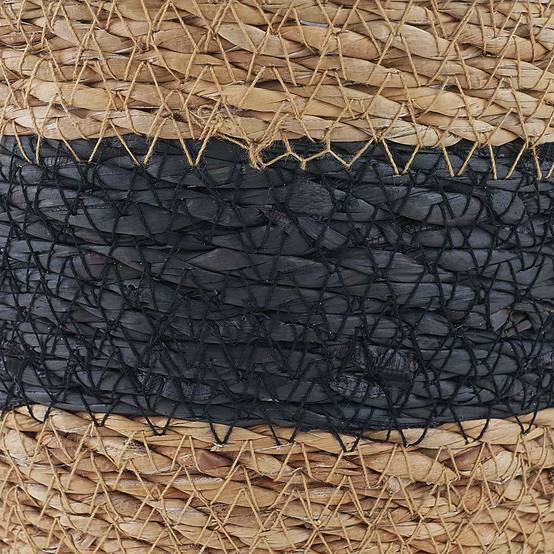 Paniers à plantes herbe de mer naturel et noir 26 x 26 x 19 cm, Poids:0.91kg - PANGIVO - Image 6