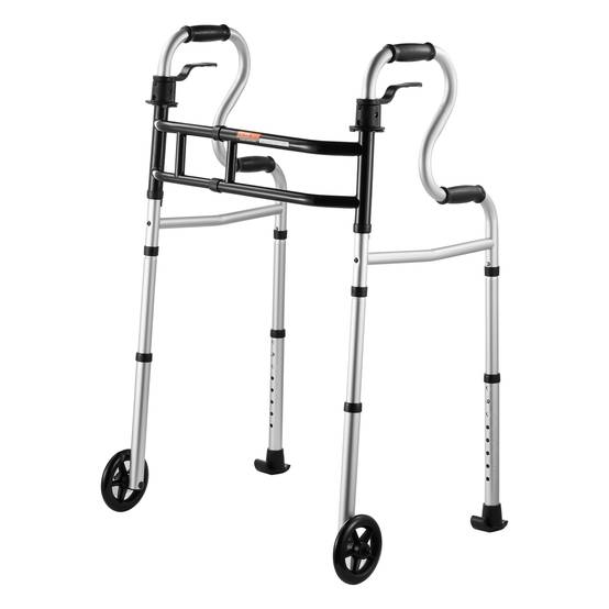 VEVOR Déambulateur pliable 3 en 1 aluminium avec hauteur et largeur réglables - Image 1