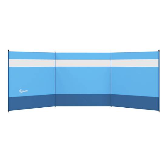 Pare-vent de camping acier bleu 440 x 1 x 140 cm - PANGIVO - Image 1