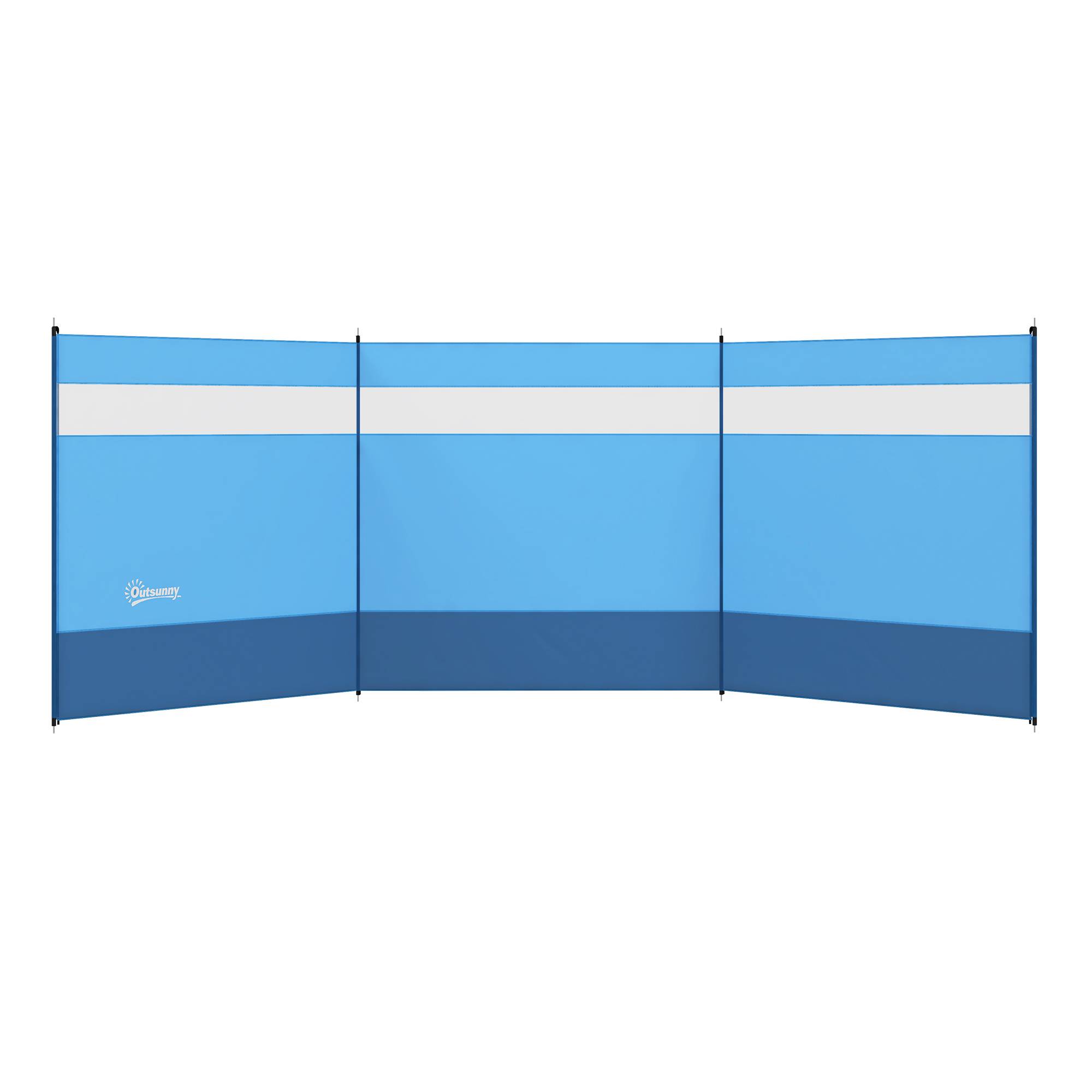 Pare-vent de camping acier bleu 440 x 1 x 140 cm - PANGIVO - Image 1