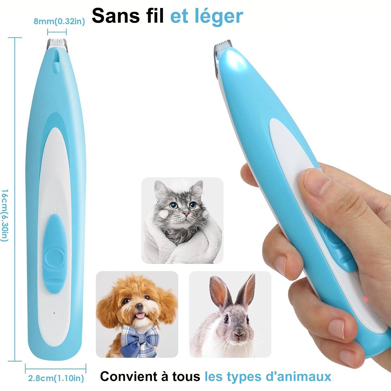 DtopbuyAge - Tondeuse pour Chien Rasoir pour Chiens Chat Faible Bruit DtopbuyAge - Image 2