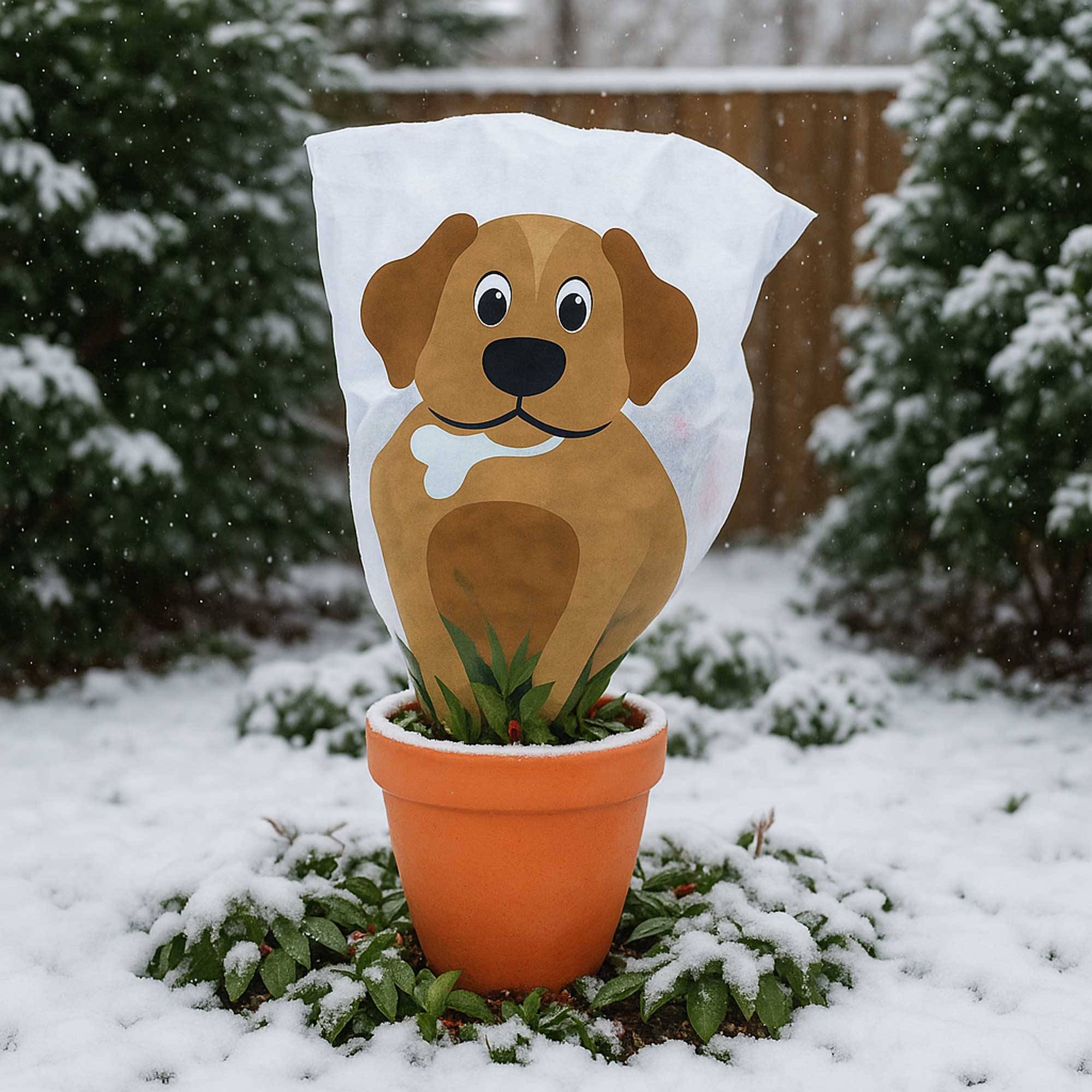 Housse d'hivernage 50g/m2 WERKA PRO imprimée - Motif Chien - Image 3
