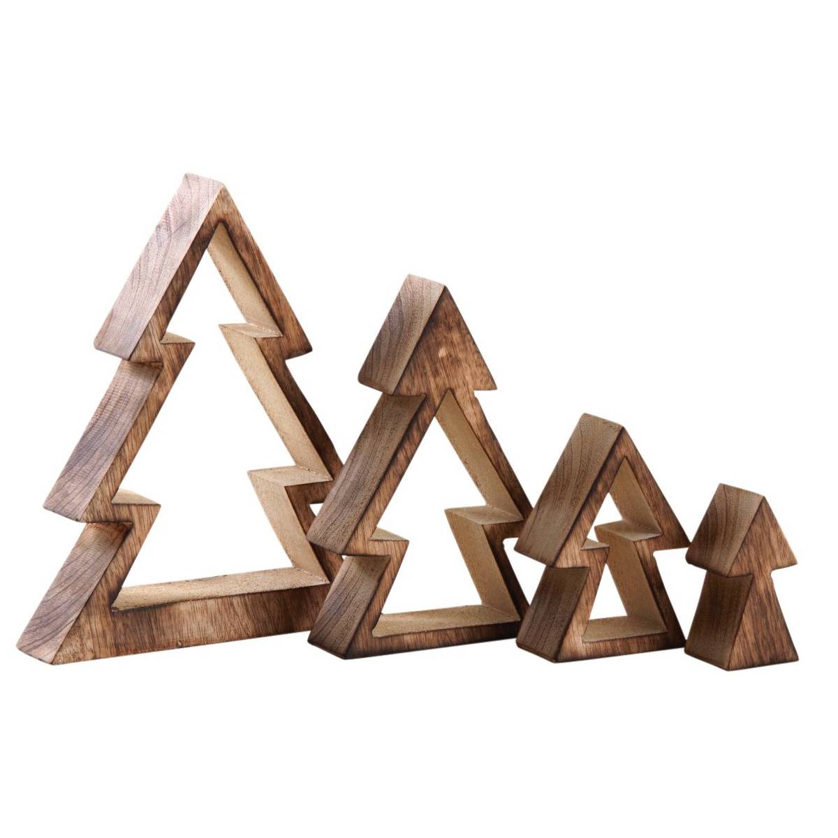 Aubry Gaspard - Sapin gigogne en bois (Lot de 4) - Image 1