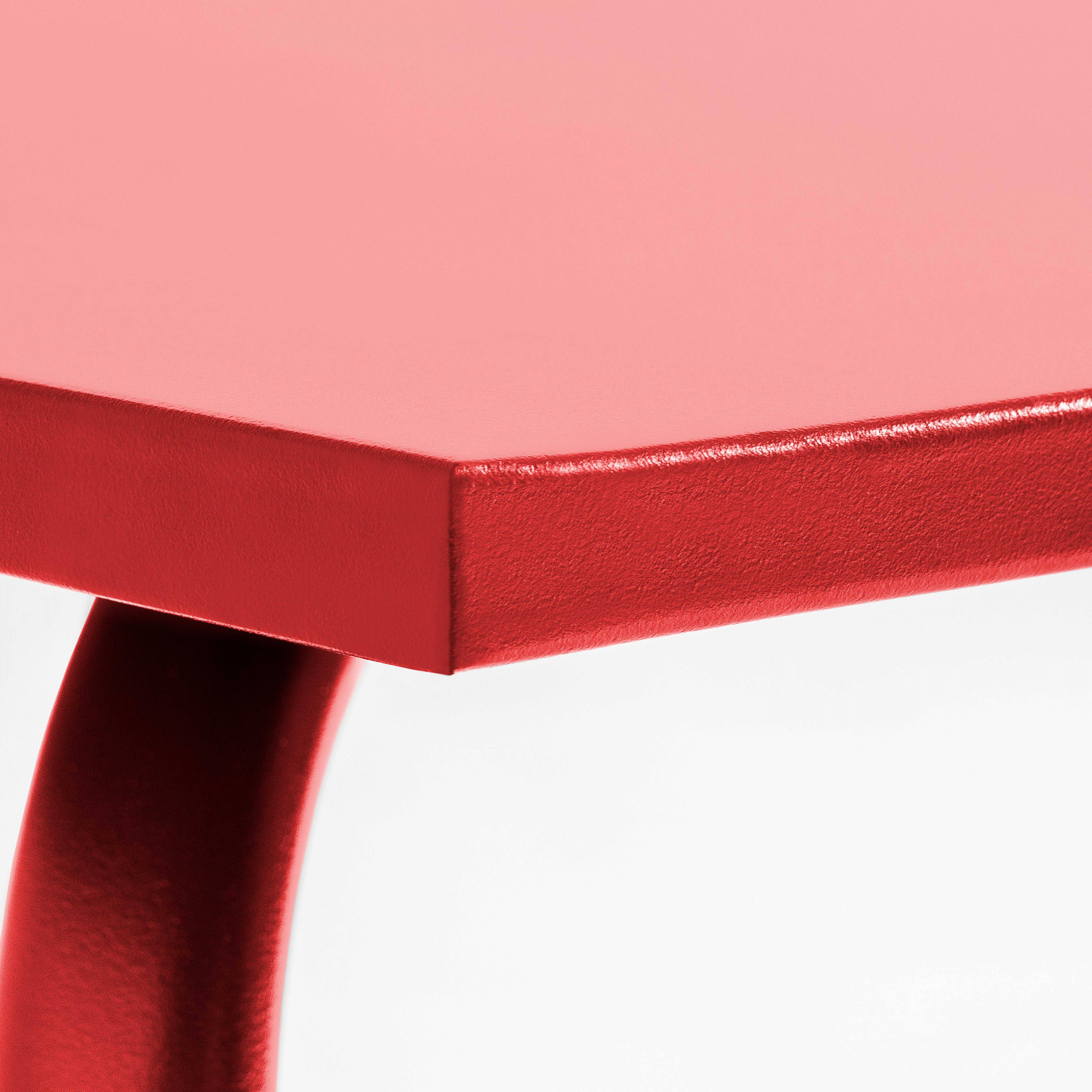Oviala - Ensemble table de jardin et 8 chaises en métal rouge Palavas - Oviala - Image 4