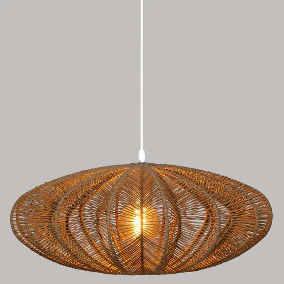 Lampe Suspension Déco "Tery" 57cm Naturel - Image 3