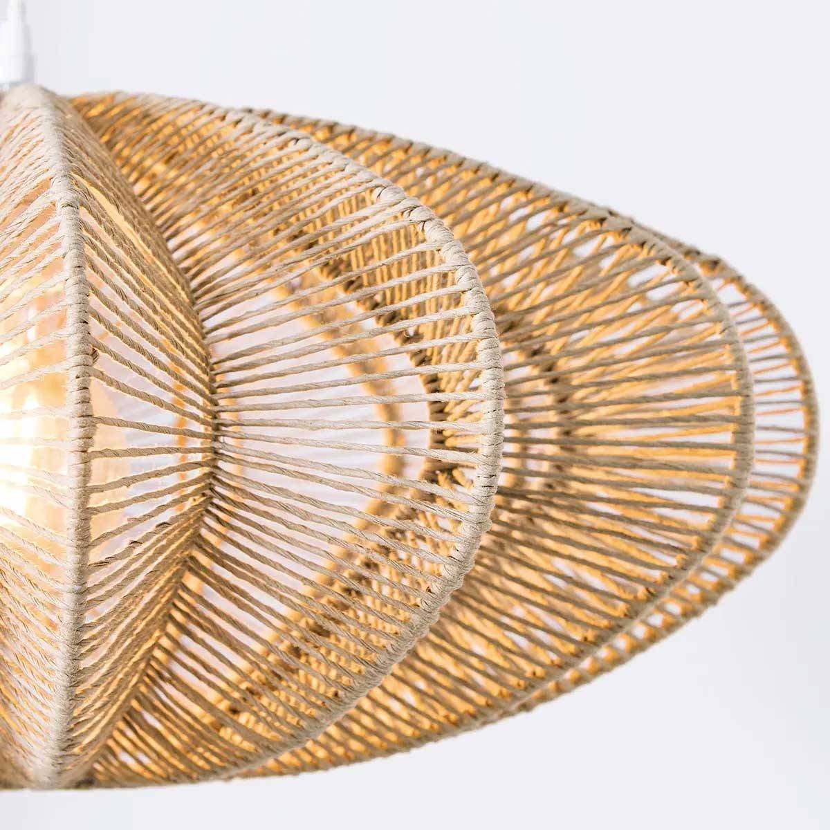 Lampe Suspension Déco "Tery" 57cm Naturel - Image 2