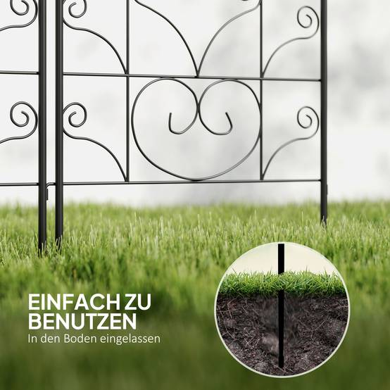 Lot 2 Treillis Métal Jardin Plantes Grimpantes Support Déco Oiseaux 50x120cm Noir - ComfortXL Outdoor Living - Image 7