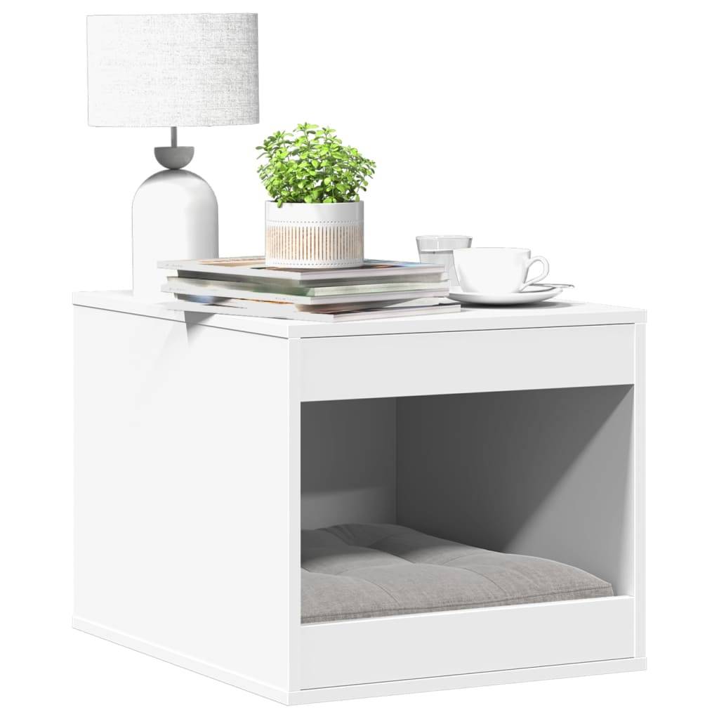 Vidaxl - Meuble de bac à litière pour chat blanc bois d'ingénierie vidaXL 857760 - Image 1