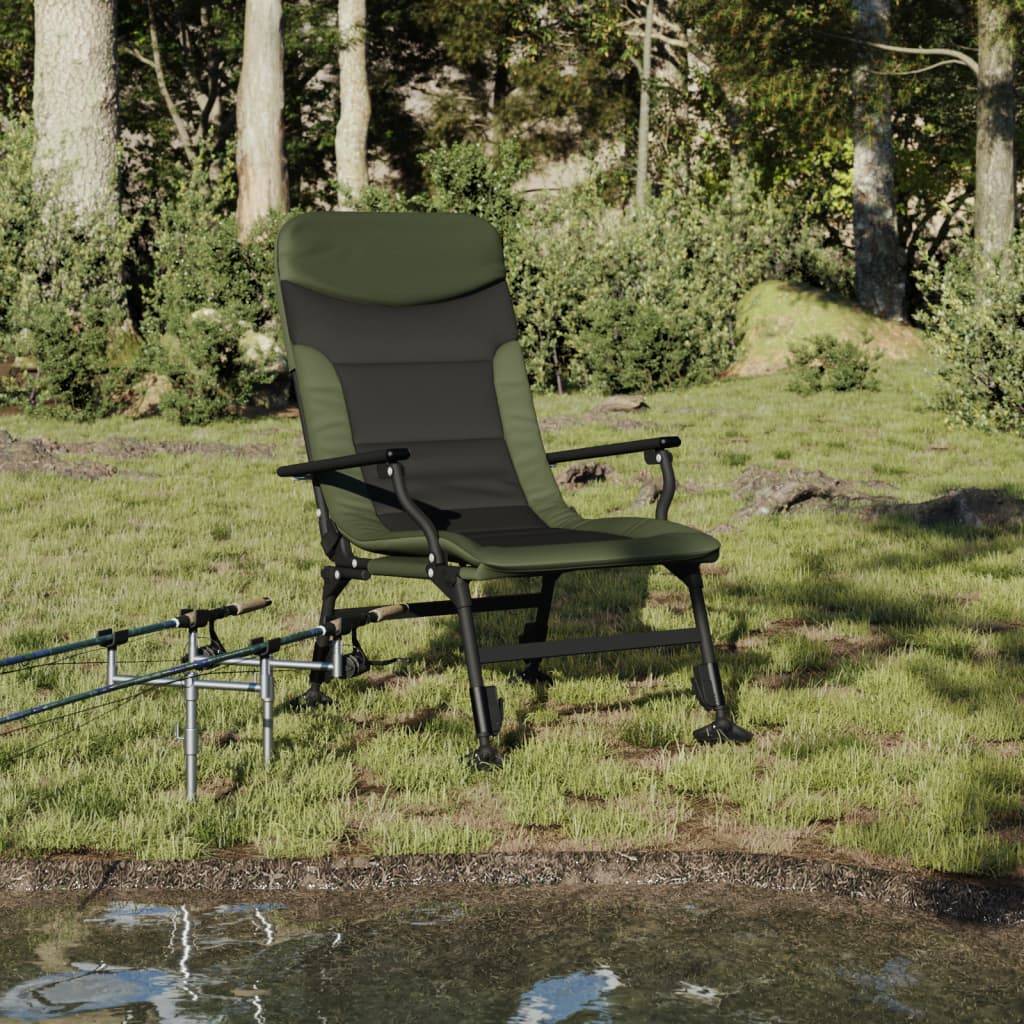 Chaise de pêche acier et tissu vert 58 x 75 x 104 cm - PANGIVO - Image 1