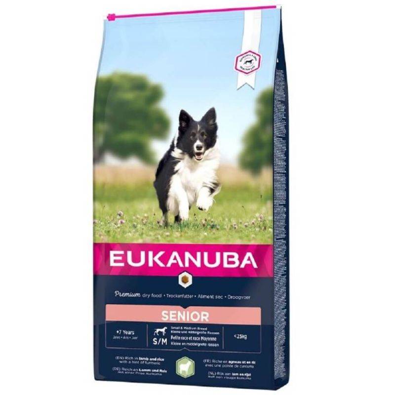 Eukanuba - CROQUETTES CHIEN SENIOR AGNEAU SMALL / MEDIUM - EUKANUBA 12 kg - Image 1