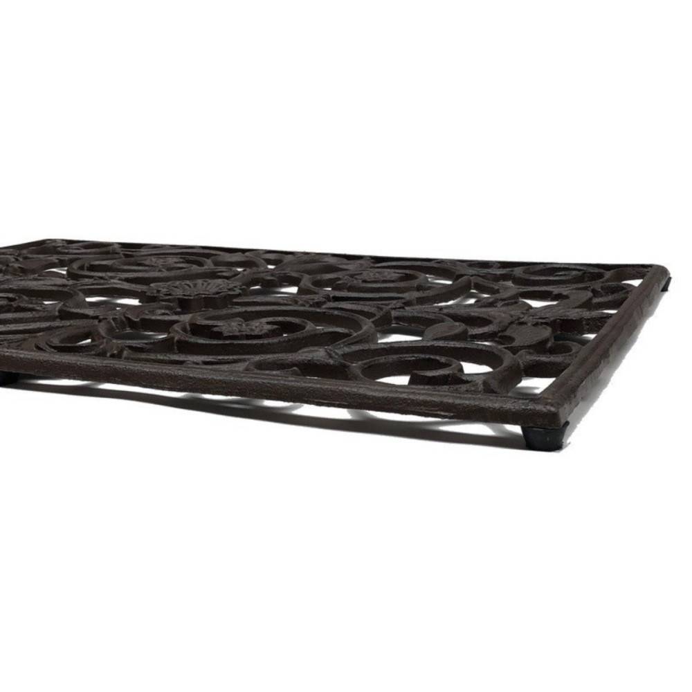 Paillasson tapis extérieur entrée résistant pluie fonte marron 68cm Chemin de campagne - Image 4